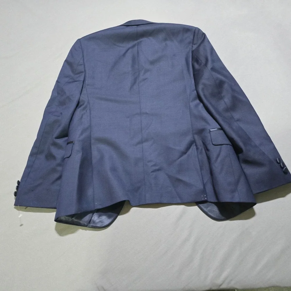Lauren Ralph Lauren Tuxedo Jacket Kids 14R Navy Blue Satin Trim Blazer